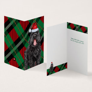 Black Russian Terrier Dog Holiday Kariert Weihnach