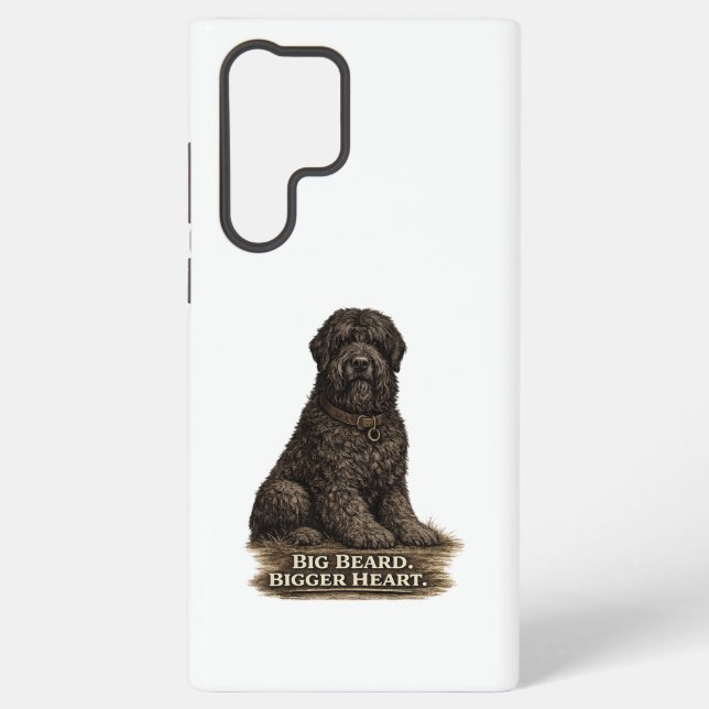 Black Russian Terrier – Großer Bart, größeres Herz Samsung Galaxy Hülle (Rückseite)