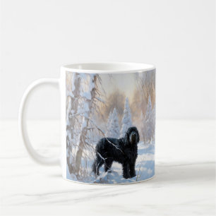Black Russian Terrier Lass es schneien Weihnachten Kaffeetasse