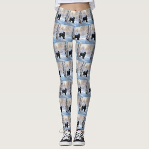 Black Russian Terrier Let It Snow Weihnachten Leggings