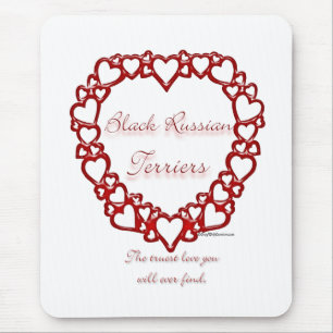 Black Russian Terrier Wahre Liebe Mousepad