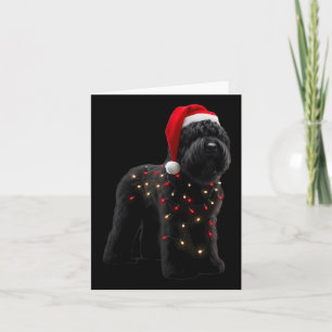 Black Russian Terrier Weihnachtsmannmütze Christma Karte