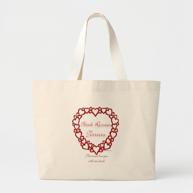 Black Russian True Love Jumbo Stoffbeutel (Vorne)