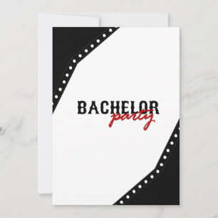 Black Saddle Style Bachelor Party Einladung