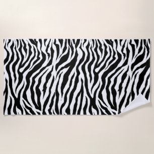Black Safari Muster Tier zebra Strandtuch