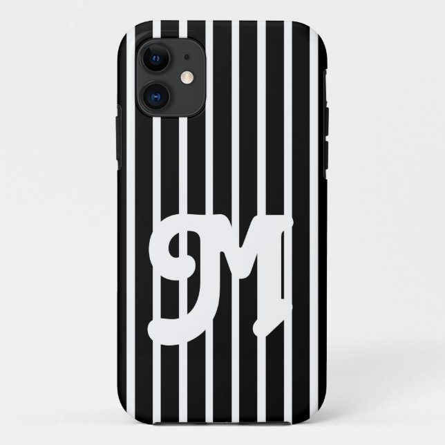 Black Safari Stripe Case-Mate iPhone Hülle (Rückseite)