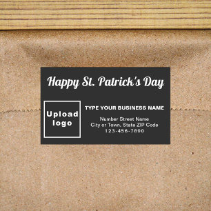Black Saint Patrick Business Rectangle Sticker