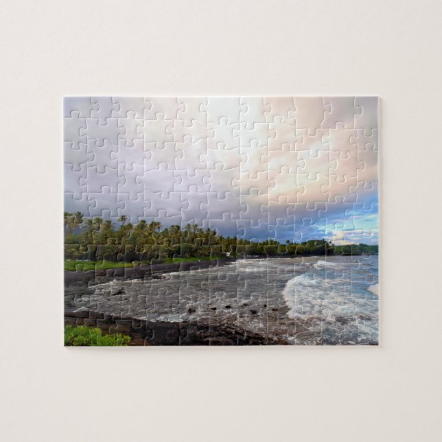 Black Sand Beach - Big Island Hawaii - 8 x 10 Zoll (Horizontal)