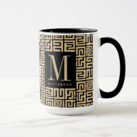 Black|Sand Kuba Druck-inspiriertes Monogramm
