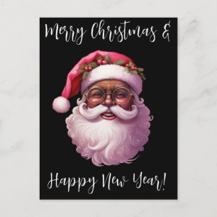 Black Santa, Big Nick Energie, unartig, Weihnachts Postkarte