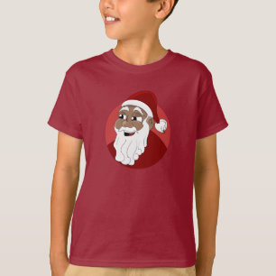 Black Santa Claus Cartoon T-Shirt