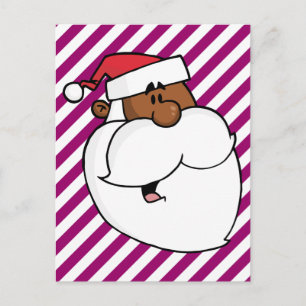 Black Santa Claus Feiertagspostkarte