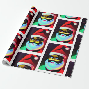 Black Santa Claus jolly Heilige Nic Weihnachten Geschenkpapier