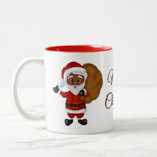 Black Santa Claus Joyeux Noël Mug