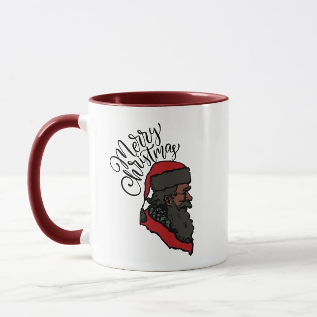 Black Santa Claus Kaffee-Mugs Tasse (Links)