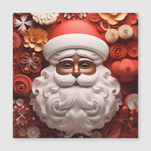 Black Santa Claus Melanin Kris Kringle Xmas Bruh Magnetkarte