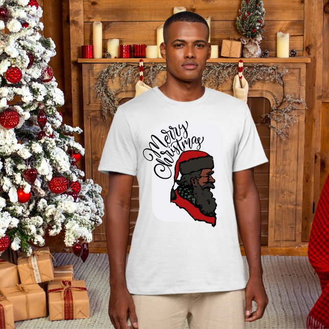 Black Santa Claus T - Shirt | Weihnachts-Shirts (Von Creator hochgeladen)