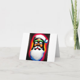 Black Santa Claus Weihnachtskarte Karte