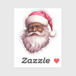 Black Santa Melanin Weihnachten Männer Frauen Kind Aufkleber