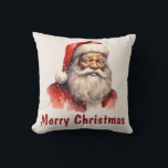 Black Santa Merry Christmas Throw Kissen<br><div class="desc">Black Santa Merry Christmas Throw Kissen</div>