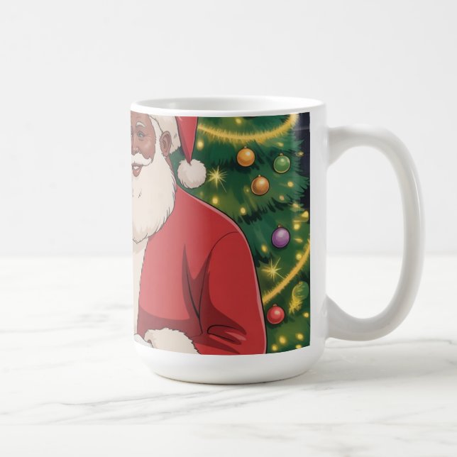 Black Santa & Mrs. Claus Christmas Mug Kaffeetasse (Rechts)