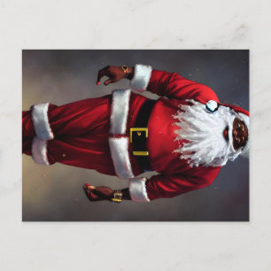 Black Santa Postcard Postkarte