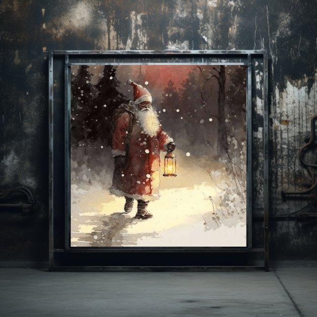 Black Santa's Red Velvet Elegance Poster (Von Creator hochgeladen)