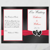 Black Satin Pleasts avec le programme de mariage d