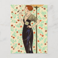 Black Satin und Rose von George Barbier