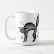 Black Scaredy Cat Tasse