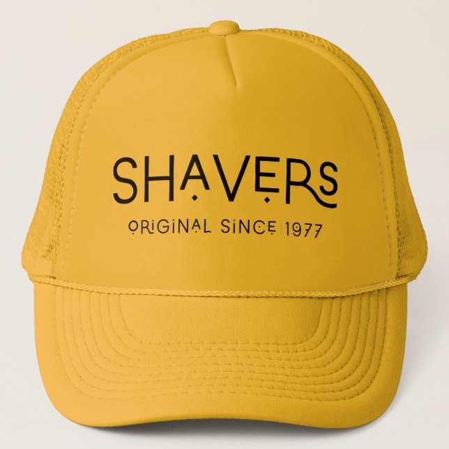 Black Schriftart Trucker Hat Truckerkappe (Vorderseite)