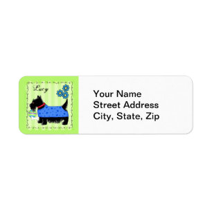 Black Scottie Terrier Dog Name Personalisiert Gree