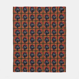 Black Scottish Terrier Scottie Dog karierte Decke