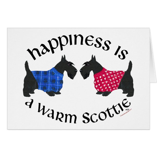 Black Scottish Terriers Happy (Vorderseite (Horizontal))