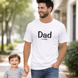 Black Script Established Dad T-Shirt
