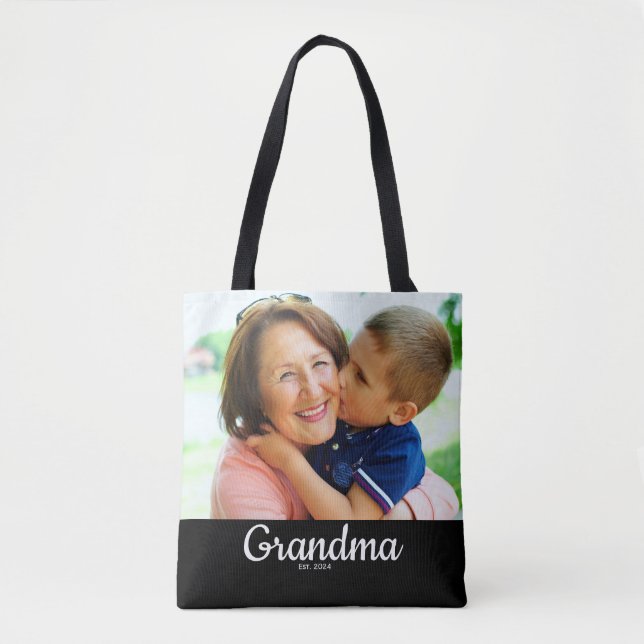 Black Script Established Grandma  Tasche (Vorderseite)