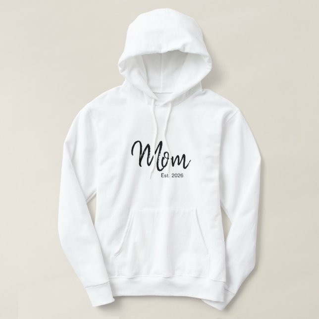 Black Script Established Mom Hoodie (Design vorne)