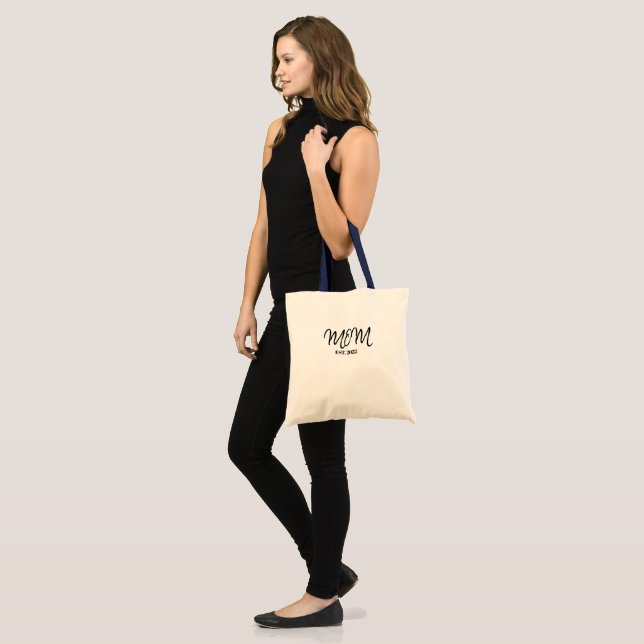 Black Script Established Mom Tote Bag (Devant (modèle))