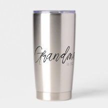 Black Script Typography Grandma Established Year
