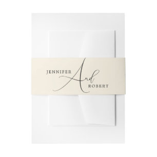 Black Script Typography On Light Beige Background Einladungsbanderole