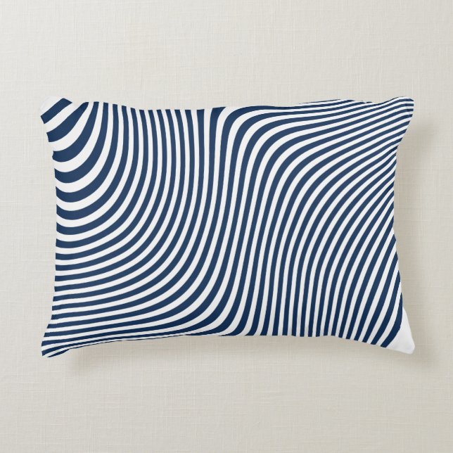 Black Seamless Zigzag Muster Dekokissen (Vorderseite)