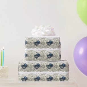 Black Seashell Geschenkpapier