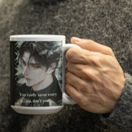 Black Seductive Anime Character eifersüchtig Kaffeetasse