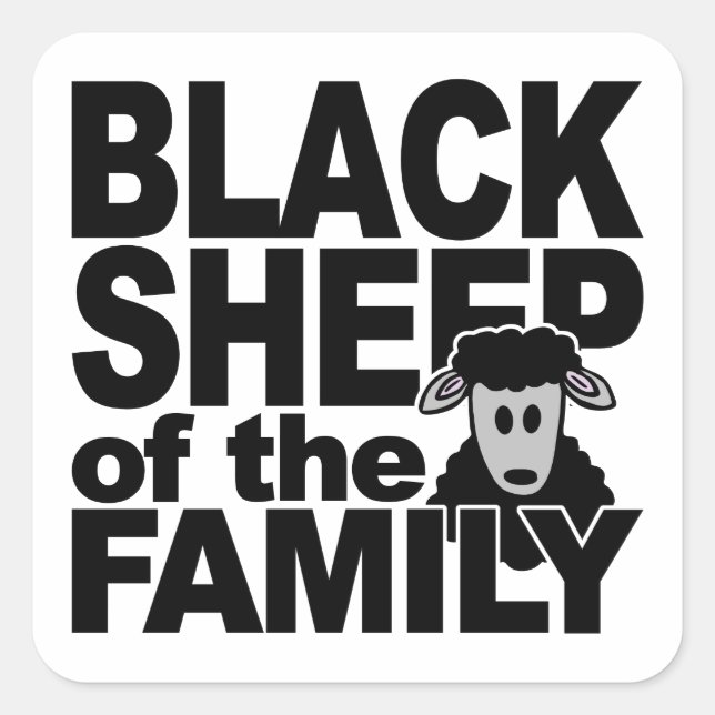BLACK SHEEP-Aufkleber Quadratischer Aufkleber (Vorderseite)