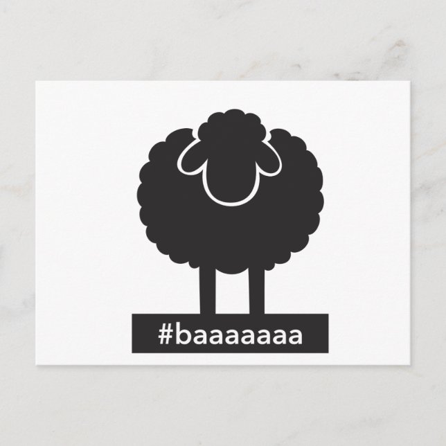 Black Sheep #baaaaaa Postkarte (Vorderseite)