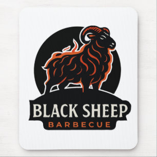 Black Sheep Barbecue Feuer Ram BBQ Grill Liebhaber Mousepad