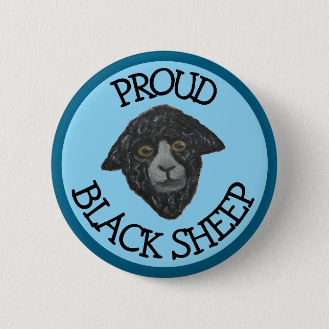 Black Sheep Blue Button (Vorderseite)