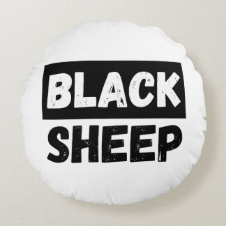 Black Sheep Bold Distressed Rebel Streetwear Art Rundes Kissen