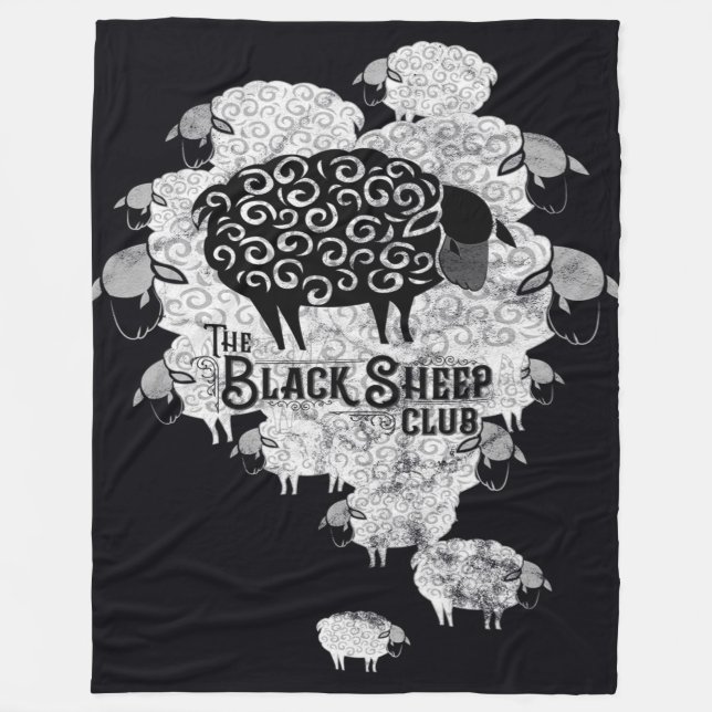 Black Sheep Club Fleecedecke (Vorderseite)