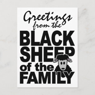 BLACK SHEEP-Postkarte, anpassen Postkarte